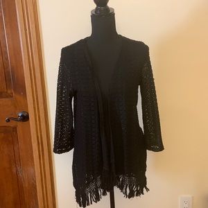 ⭐️3 for $15  Self Esteem size L black cardigan